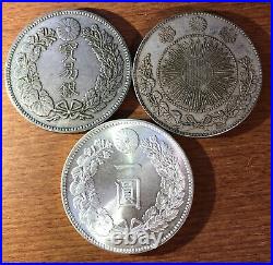 Antique Japan Coin Set 3 type of 1 yen coin complete set from Japan