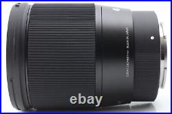 Complete Box N MINT Sigma 16mm f/1.4 DC DN Lens for Sony E-mount From JAPAN