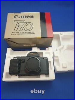 Complete CANON T70 SLR 35mm kit from Dixons ALL BOXED + boxed extras