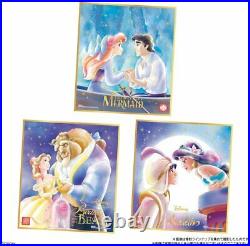 Disney Shikishi ART Illustration Card 16 Complete Set Bandai Shokugan from Japan