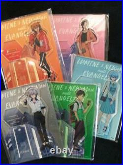 Evangelion LUMINE Collaboration Ltd Acrylic Stand 5 Types Complete from Japan