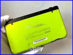 IPS Dual Nintendo new 3DS LL Lime Black Used Complete Set Near Mint from Japan