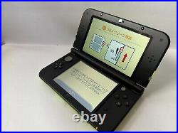 IPS Dual Nintendo new 3DS LL Lime Black Used Complete Set Near Mint from Japan