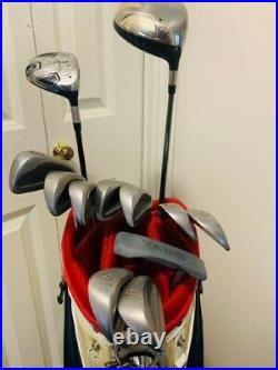 Mens Complete Golf Club Set 12 Piece RH with Titleist Caddy bag From Japan