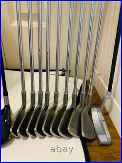 Mens Complete Golf Club Set 12 Piece RH with Titleist Caddy bag From Japan