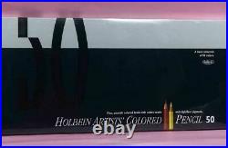 NEW Holbain Artist Colored Pencil Complete 50 Color Set from Japan