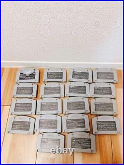 Nintendo 64 Main unit Complete Set cassette 18 set From Japan FedEx