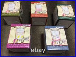 Pokemon KUJI Limited Glass Set of 5 Complete Pikachu Eevee etc. Kawaii from Japan
