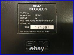 SNK NEO GEO AES Console System Complete Set Boxed Excellent Condition from Japan