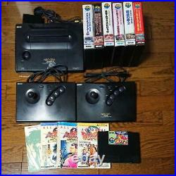 SNK Neo Geo AES Console System Complete /Controller/ 7 software sets From Japan