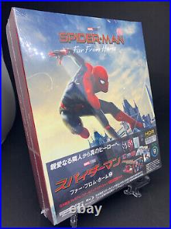 SPIDER-MAN FAR FROM HOME JAPAN BOX 4K ULTRA HD 3D Steelbook SHIPS FROM USA