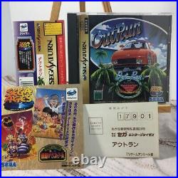 Sega Saturn Out Run Complete Set SS Retro Game Excellent Condition from Japan JP