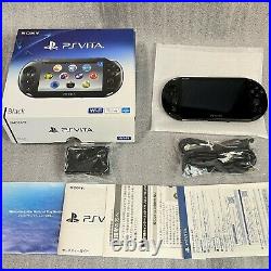 Sony PS Vita Black PCH-2000 ZA11 Slim complete Near Mint from Japan Playstation